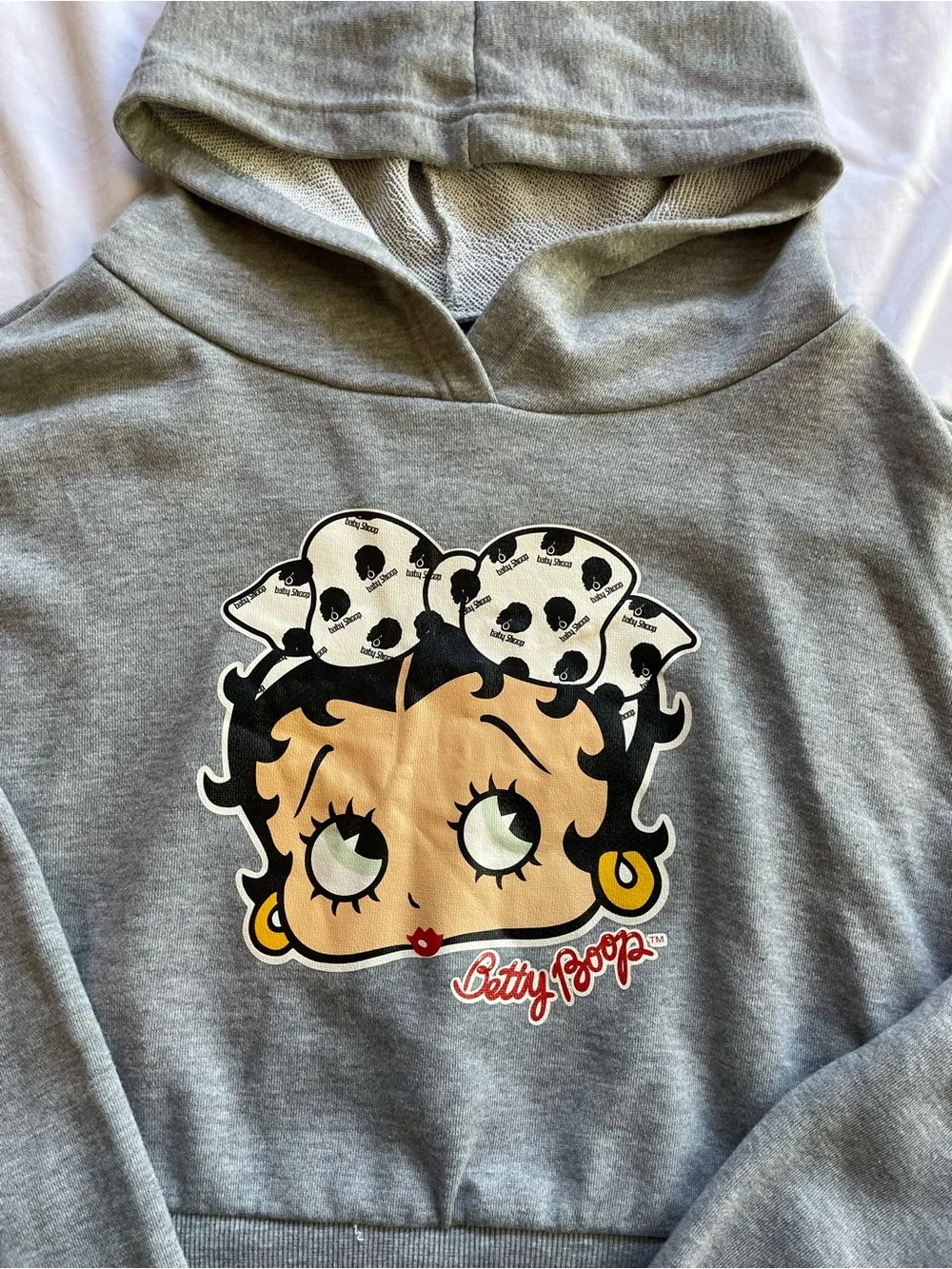 Betty Boop Gray Sweatshirt with Black Graphic - Picture 2 of 4